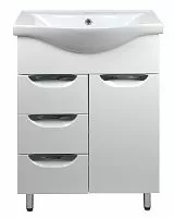Тумба Loranto CS00070537 Коралл с раковиной, напольная, 60х46 см, белая купить недорого в интернет-магазине Керамос