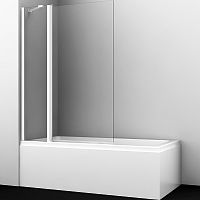 Шторка для ванны WasserKRAFT 48P02-110W Berkel 48P распашная, прозрачное стекло