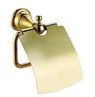Держатель Azario AZ-91110G Elvia для туалетной бумаги с крышкой, золото