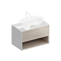 Тумба Kerama Marazzi PLB.M.80.1\OAK.O Plaza Modern под раковину подвесная 80х47 см, белый/дуб Орегон Тумба Kerama Marazzi PLB.M.80.1\OAK.O Plaza Modern под раковину подвесная 80х47 см, белый/дуб Орегон