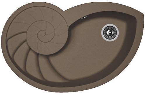 Мойка для кухни Florentina 20.350.E0820.303 Наутилус 82х53 см, с крылом, мокко снят с производства