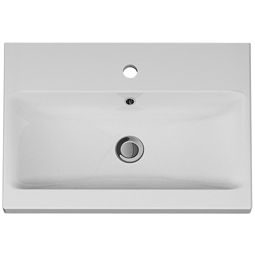 Раковина AM.PM M90WCC0602WG Gem, мебельная 61х42 см, белый глянец