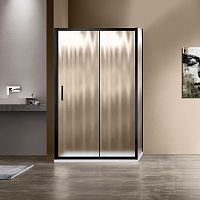 Душевой уголок Vincea VSR-1G9012CHB Garda, 120х90 см, профиль черный/стекло шиншилла