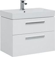 Тумба с раковиной Aquanet 00245254 Nova, 76х46 см, белая Тумба с раковиной Aquanet 00245254 Nova, 76х46 см, белая