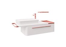 Тумба Creavit AL0120.01.BBR ЗОЛОТО+UL060 Angel с раковиной 38х120 см, белый