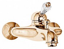 Смеситель Cezares VINTAGE-VM-03,24-Sw для ванны,душа, однорычажный, золото 24 карат,ручки Swarovski