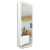 Зеркальный шкаф Azario LED-00002360 Понтианак подвесной, с подсветкой, 45х135 см, белый