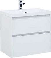 Тумба с раковиной Aquanet 00242522 Гласс, 60х45 см, белая Тумба с раковиной Aquanet 00242522 Гласс, 60х45 см, белая