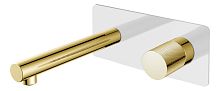 Смеситель Boheme 125-WG.2 Stick Touch для раковины, встроенный, белый/золото