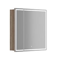 Зеркальный шкаф Sancos MI80EG Mirror для ванной комнаты 79х74 см, с LED подсветкой, дуб галифакс натуральный Зеркальный шкаф Sancos MI80EG Mirror для ванной комнаты 79х74 см, с LED подсветкой, дуб галифакс натуральный