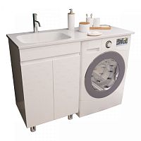 Тумба Эстет ФР-00007065 Barcelona Luxe с раковиной 120х50 см L, напольная, белая