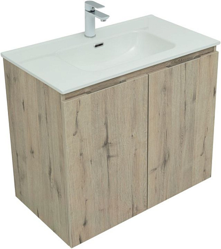 Тумба с раковиной Aquanet 00274109 Алвита New, 81х47 см, коричневая Тумба с раковиной Aquanet 00274109 Алвита New, 81х47 см, коричневая снят с производства