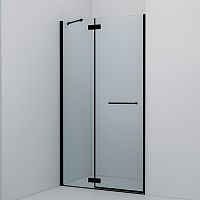Душевая дверь IDDIS, SLI6BH1i69 Slide распашная 110х195 см, черный алюминиевый профиль, матовый