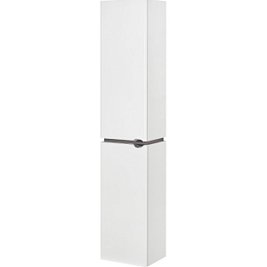 Шкаф - колонна Акватон 1A238603SY01L Скай PRO 30х147 см, левый, белый глянец/хром глянец