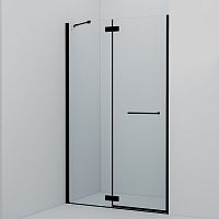 Душевая дверь IDDIS, SLI6BH2i69 Slide распашная 120х195 см, черный алюминиевый профиль, матовый