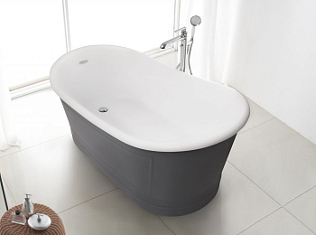 Акриловая ванна BelBagno BB32-CF36, 167х90х75, серый