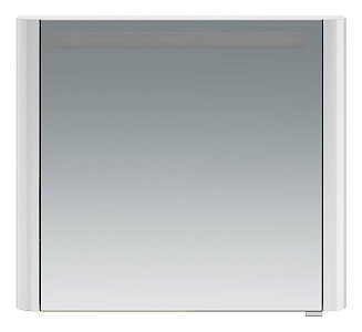 Зеркальный шкаф AM.PM M30MCL0801WG Sensation, левый, 80х70 см, с подсветкой, белый глянец