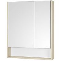 Зеркальный шкаф Акватон 1A252202SDB20 Сканди 70х85 см, белый,дуб верона