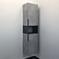 Шкаф-пенал Comforty 00-00006505 Франкфурт подвесной 40х160 см, светлый бетон