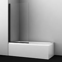 Шторка для ванны WasserKRAFT 48P01-80B Berkel 48P распашная, прозрачное стекло