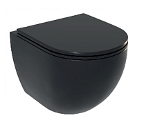 Унитаз подвесной Sole PAN11SC2MB Pandora, с крышкой Soft-close, 37х48 см, черный