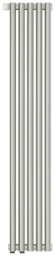 Радиатор Сунержа 7000-0320-1205 Эстет-0 отопительный н/ж EU50 левый 1200х225 мм/ 5 секций, серая белка (RAL 7000)